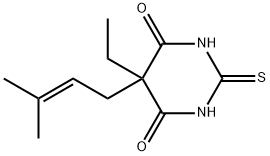 5-Ethyl-2,3-dihydro-5-(3-methyl-2-butenyl)-2-thioxo-4,6(1H,5H)-pyrimidinedione Struktur