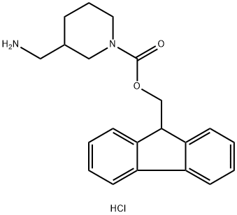 3-AMINOMETHYL-1-N-FMOC-PIPERIDINE HYDROCHLORIDE
 Struktur