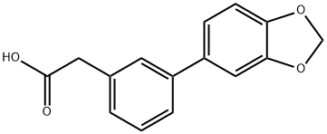 3-BIPHENYL-[1,3]DIOXOL-5-YL-ACETIC ACID
 Struktur