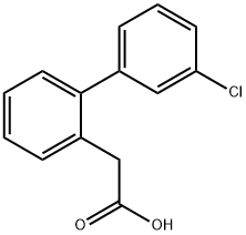 2-BIPHENYL-3'-CHLORO-ACETIC ACID
 Struktur