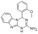 4-(2-METHOXYPHENYL)-1,4-DIHYDRO[1,3,5]TRIAZINO[1,2-A][1,3]BENZIMIDAZOL-2-AMINE Struktur