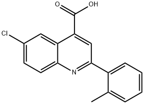 6-CHLORO-2-(2-METHYLPHENYL)QUINOLINE-4-CARBOXYLICACID Struktur