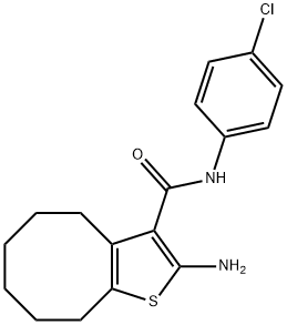 2-AMINO-N-(4-CHLOROPHENYL)-4,5,6,7,8,9-HEXAHYDROCYCLOOCTA[B]THIOPHENE-3-CARBOXAMIDE Struktur