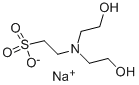 N,N-Bis(2-hydroxyethyl)-2-aminoethanesulfonic acid sodium salt Struktur