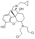 6β-[ビス(2-クロロエチル)アミノ]-17-(シクロプロピルメチル)-4,5α-エポキシモルフィナン-3,14-ジオール 化學(xué)構(gòu)造式