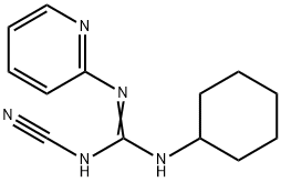 2-Cyano-1-cyclohexyl-3-(2-pyridyl)guanidine Struktur