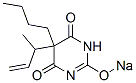 5-Butyl-5-(1-methyl-2-propenyl)-2-sodiooxy-4,6(1H,5H)-pyrimidinedione Struktur