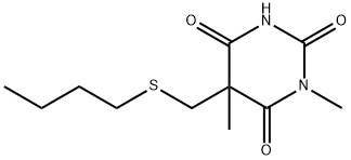 5-(Butylthiomethyl)-1,5-dimethyl-2-sodiooxy-4,6(1H,5H)-pyrimidinedione Struktur