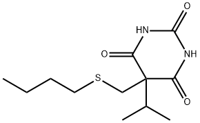 5-(Butylthiomethyl)-5-isopropyl-2-sodiooxy-4,6(1H,5H)-pyrimidinedione Struktur