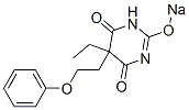 5-Ethyl-5-(2-phenoxyethyl)-2-sodiooxy-4,6(1H,5H)-pyrimidinedione Struktur