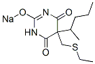 5-(Ethylthiomethyl)-5-(1-methylbutyl)-2-sodiooxy-4,6(1H,5H)-pyrimidinedione Struktur