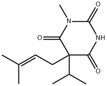 5-(3-Methyl-2-butenyl)-5-isopropyl-1-methylbarbituric acid Struktur