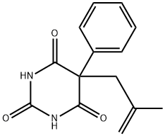 5-(2-Methyl-2-propenyl)-5-phenylbarbituric acid Struktur