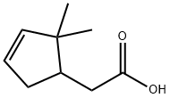 2,2-Dimethyl-3-cyclopentene-1-acetic acid Struktur