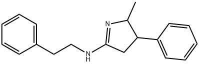 5-Methyl-4-phenyl-N-phenethyl-4,5-dihydro-3H-pyrrol-2-amine Struktur