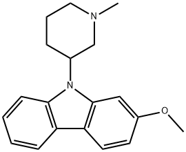 7-Methoxy-9-(1-methyl-3-piperidyl)-9H-carbazole Struktur