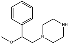 1-(2-Methoxy-2-phenylethyl)piperazine Struktur