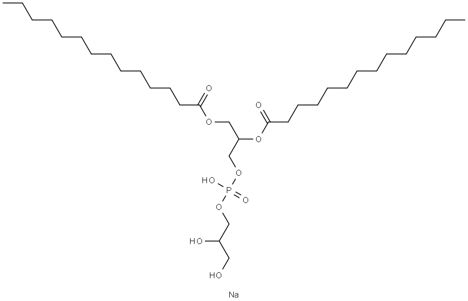 1,2-DITETRADECANOYL-SN-GLYCERO-3-[PHOSPHO-RAC-(1-GLYCEROL)] SODIUM SALT Struktur