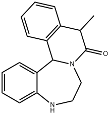 5,9,10,14b-Tetrahydro-5-methylisoquino[2,1-d][1,4]benzodiazepin-6(7H)-one Struktur