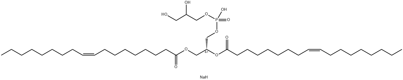 1,2-DI[(CIS)-9-OCTADECENOYL]-SN-GLYCEROL-3-PHOSPHO-[1-RAC-GLYCEROL] SODIUM SALT Structure