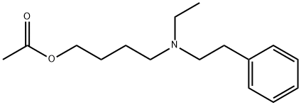 Acetic acid 4-(ethylphenethylamino)butyl ester Struktur