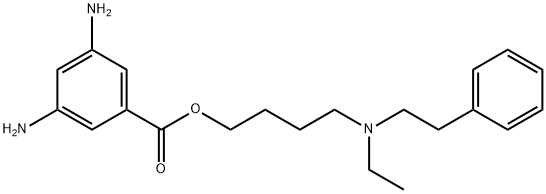 3,5-Diaminobenzoic acid 4-(ethylphenethylamino)butyl ester Struktur