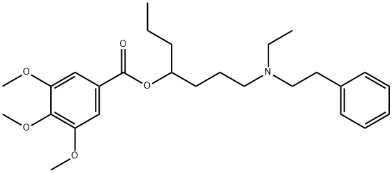 3,4,5-Trimethoxybenzoic acid 4-[ethyl(phenethyl)amino]-1-propylbutyl ester Struktur