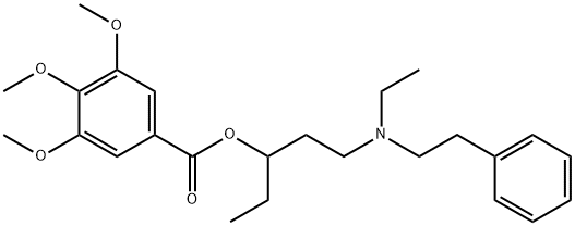 3,4,5-Trimethoxybenzoic acid 1-ethyl-3-[ethyl(phenethyl)amino]propyl ester Struktur