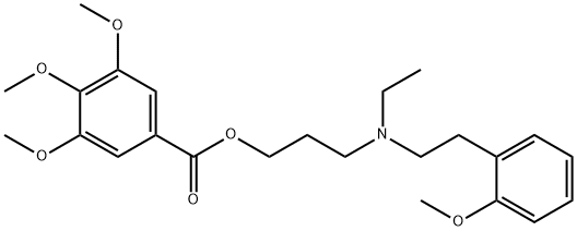 3,4,5-Trimethoxybenzoic acid 3-[ethyl(2-methoxyphenethyl)amino]propyl ester Struktur