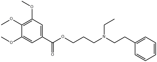 3,4,5-Trimethoxybenzoic acid 3-(N-ethyl-N-phenethylamino)propyl ester Struktur