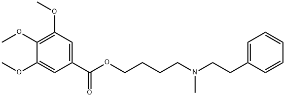 3,4,5-Trimethoxybenzoic acid 4-(N-methyl-N-phenethylamino)butyl ester Struktur