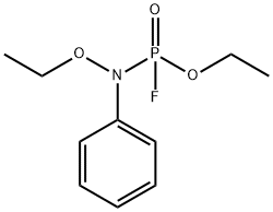 N-Ethoxy-N-phenylphosphoramidofluoridic acid ethyl ester Struktur