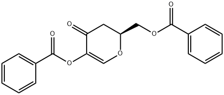 4H-Pyran-4-one, 5-(benzoyloxy)-2-(benzoyloxy)methyl-2,3-dihydro-, (S)- Struktur