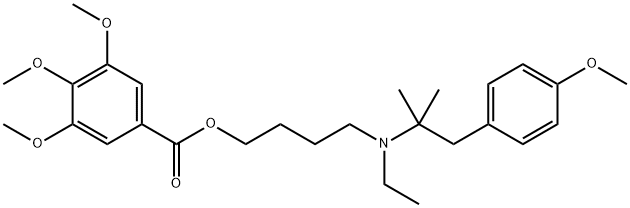 3,4,5-Trimethoxybenzoic acid 4-[ethyl[2-(4-methoxyphenyl)-1,1-dimethylethyl]amino]butyl ester Struktur