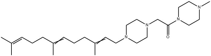 1-(4-Methyl-1-piperazinylacetyl)-4-(3,7,11-trimethyl-2,6,10-dodecatrienyl)piperazine Struktur