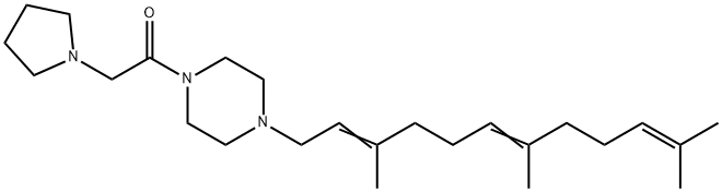 1-(1-Pyrrolidinylacetyl)-4-(3,7,11-trimethyl-2,6,10-dodecatrienyl)piperazine Struktur