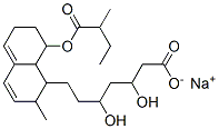 3,5-Dihydroxy-7-[2-methyl-8-(2-methylbutyryloxy)-1,2,6,7,8,8a-hexahydronaphthalen-1-yl]heptanoic acid sodium salt Struktur