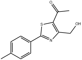 1-[4-(Hydroxymethyl)-2-(4-methylphenyl)-5-thiazolyl]ethanone Struktur