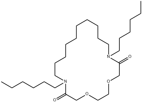 7,18-Dihexyl-1,4-dioxa-7,18-diazacycloicosane-6,19-dione Struktur