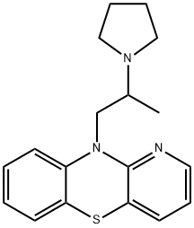 10-[2-(1-Pyrrolidinyl)propyl]-10H-pyrido[3,2-b][1,4]benzothiazine Struktur