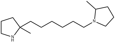 1,2-Bis(2-methyl-1-pyrrolidinyl)hexane Struktur