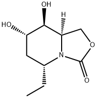 3H-Oxazolo[3,4-a]pyridin-3-one,5-ethylhexahydro-7,8-dihydroxy-,(5R,7S,8S,8aR)-(9CI) Struktur