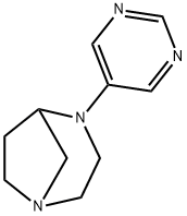 1,4-Diazabicyclo[3.2.1]octane,4-(5-pyrimidinyl)-(9CI) Struktur