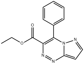 4-Phenylpyrazolo[5,1-c][1,2,4]triazine-3-carboxylic acid ethyl ester Struktur