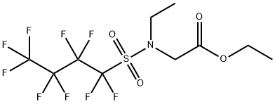 ethyl N-ethyl-N-[(nonafluorobutyl)sulphonyl]glycinate Struktur