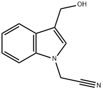 1H-INDOLE-1-ACETONITRILE, 3-(HYDROXYMETHYL)- Struktur