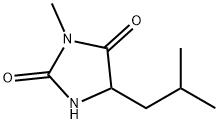 3-methy-5-isobutylhydantion Struktur