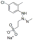 sodium 2-[3-(4-chloro-2-methylphenyl)-1-methyltriazen-2-yl]ethanesulphonate  Struktur