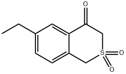 1H-2-Benzothiopyran-4(3H)-one,6-ethyl-,2,2-dioxide(9CI) Struktur