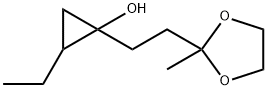 Cyclopropanol, 2-ethyl-1-[2-(2-methyl-1,3-dioxolan-2-yl)ethyl]- (9CI) Struktur